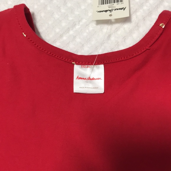NWT Hanna Andersson size 5 Skater Dress red with gold polka dots long sleeve - Picture 9 of 10